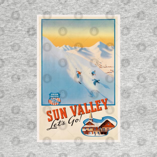 Sun Valley Idaho Vintage Ski Poster by ROEDERcraft